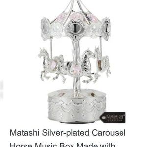 Matashi Home Decorative Tabletop Silver Music Box